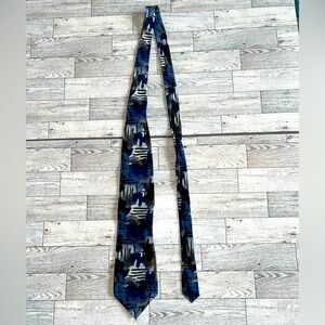 Jerry J Garcia 100% Silk New York, NY Tie Collection 14 Blue, Black, Olive Green
